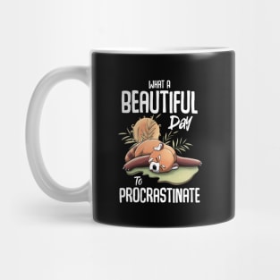 Procrastinator Day Red Panda Mug